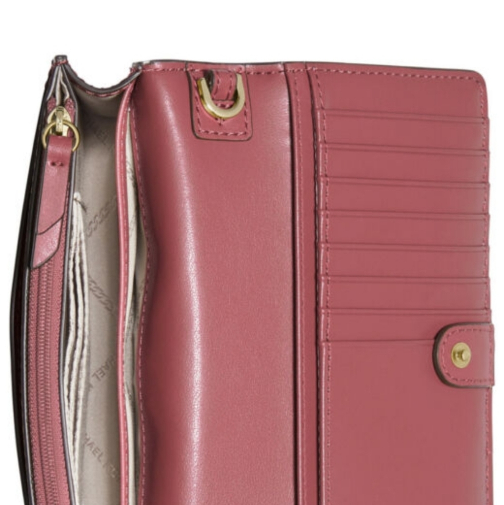 Michael Kors Jet Set Leather Woven Phone Crossbody - Picture 4 of 8